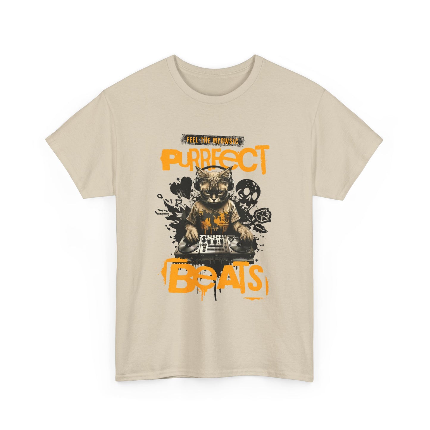 Unisex Heavy Cotton Tee | Purrfect Beats