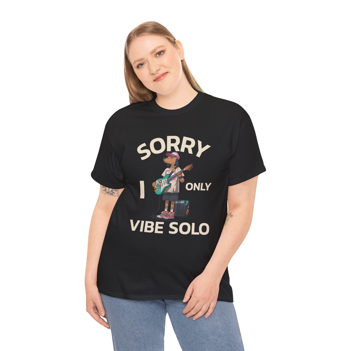 Unisex Heavy Cotton Tee | Sorry I Only Vibe Solo