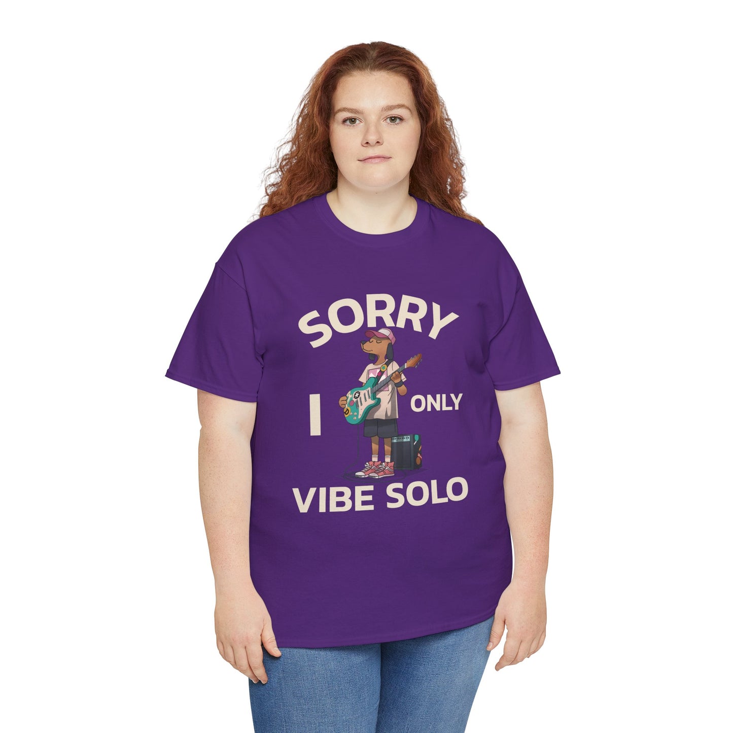 Unisex Heavy Cotton Tee | Sorry I Only Vibe Solo