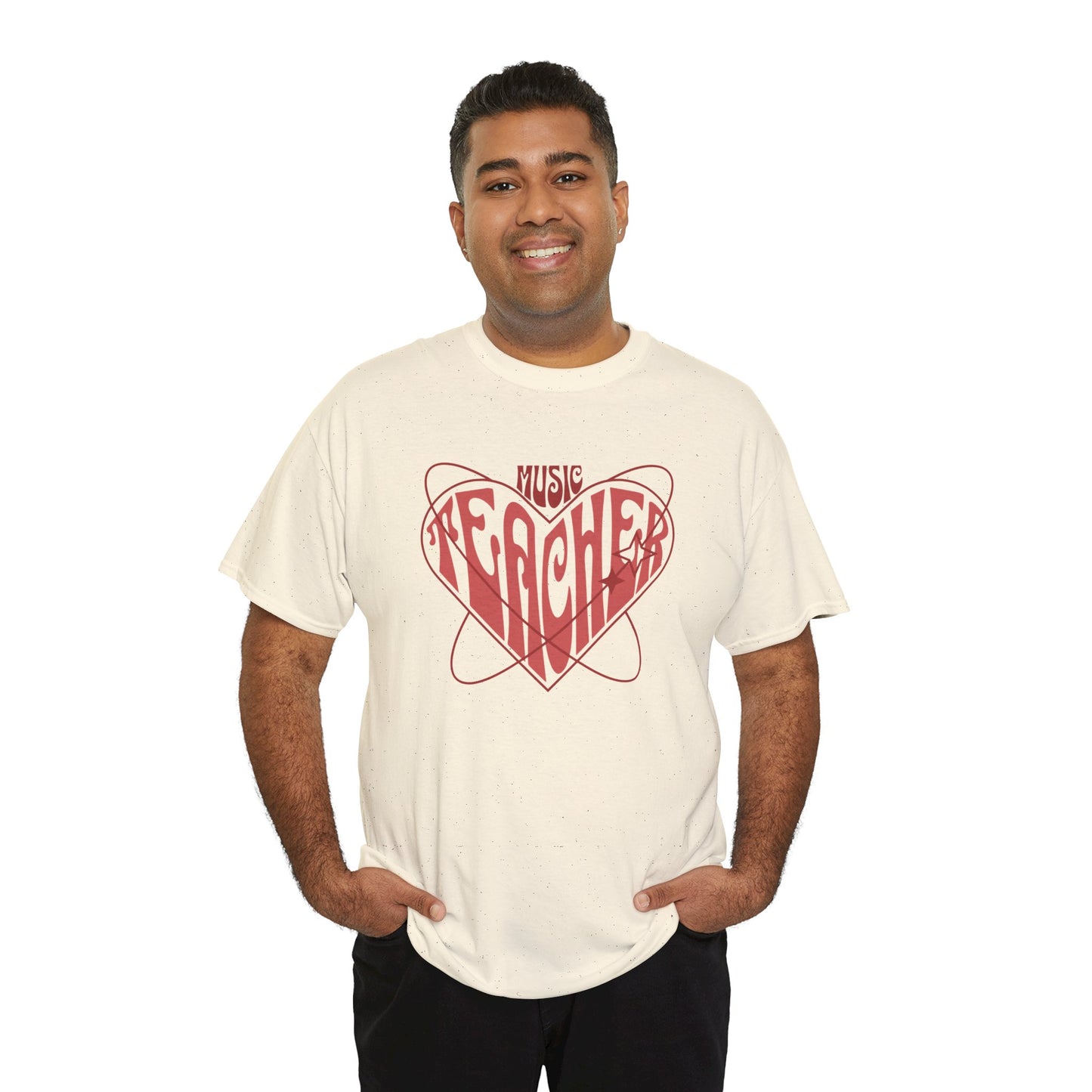 Unisex Heavy Cotton Tee | Music Teacher Heart