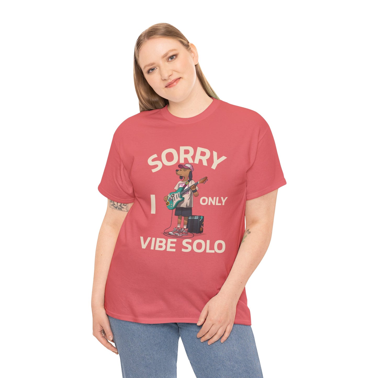 Unisex Heavy Cotton Tee | Sorry I Only Vibe Solo