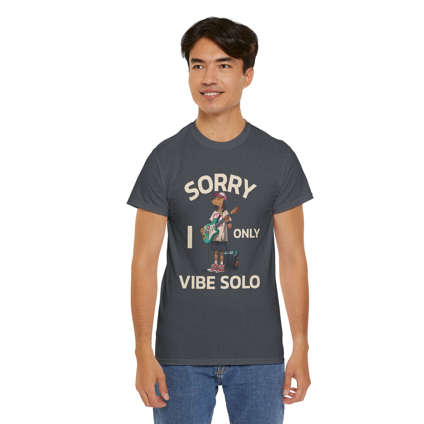 Unisex Heavy Cotton Tee | Sorry I Only Vibe Solo