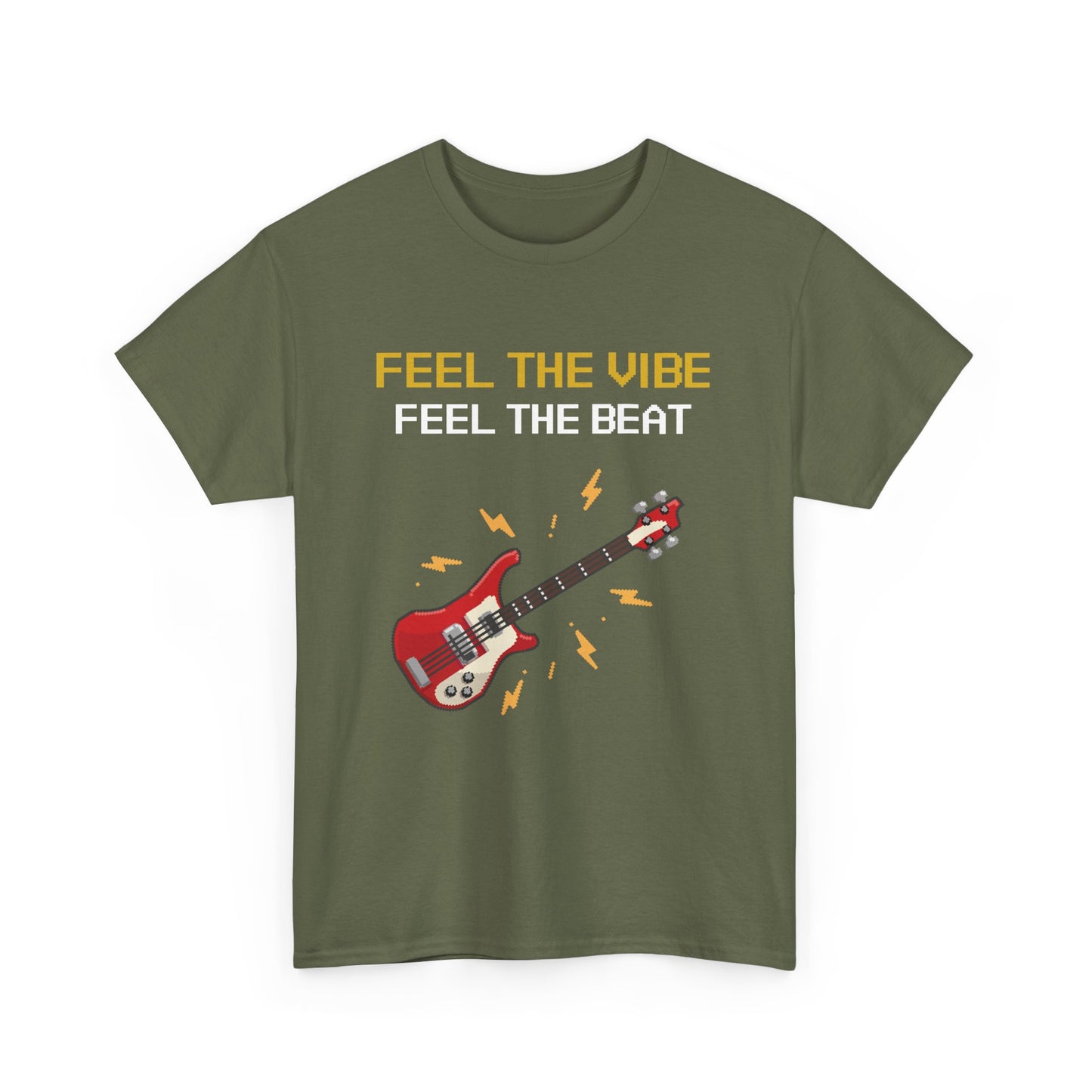 Unisex Heavy Cotton Tee | Feel The Vibe Feel The Beat