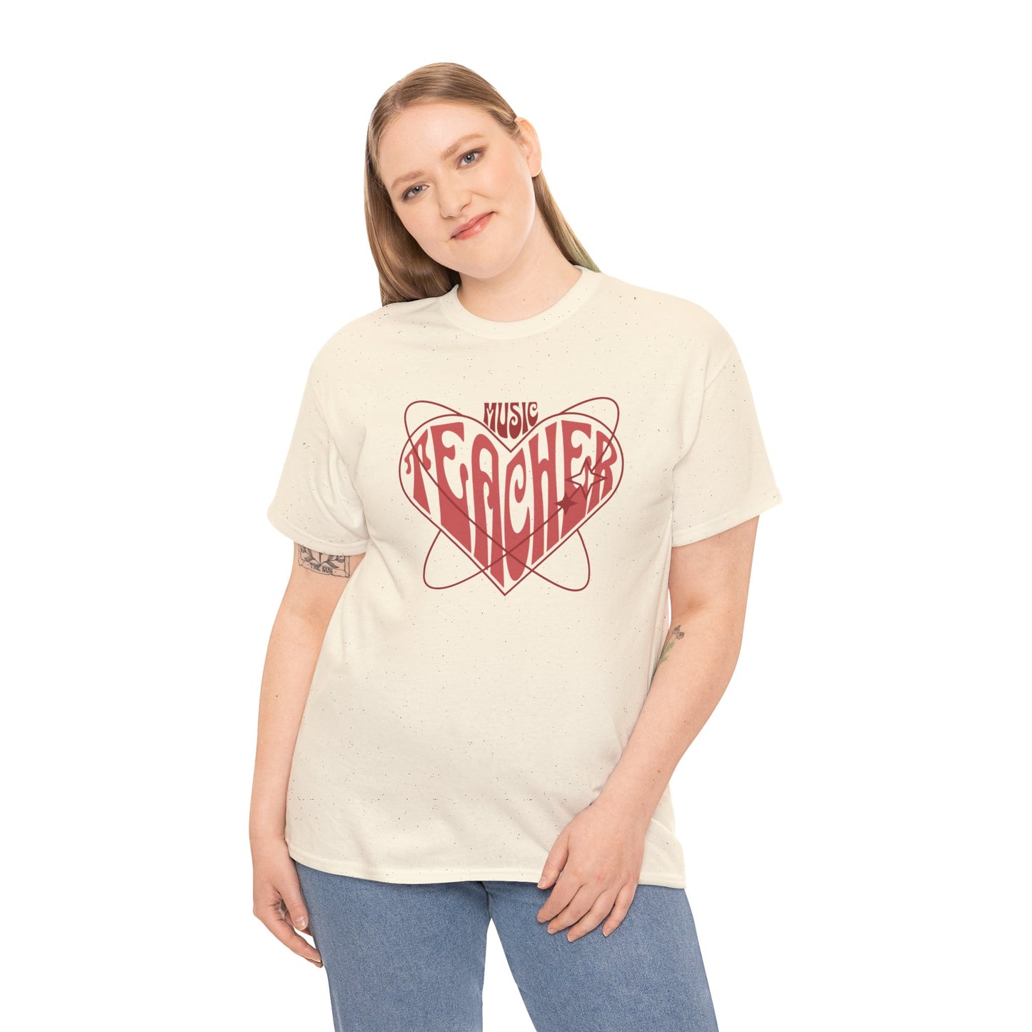 Unisex Heavy Cotton Tee | Music Teacher Heart