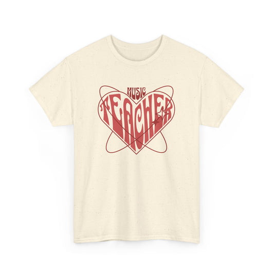 Unisex Heavy Cotton Tee | Music Teacher Heart