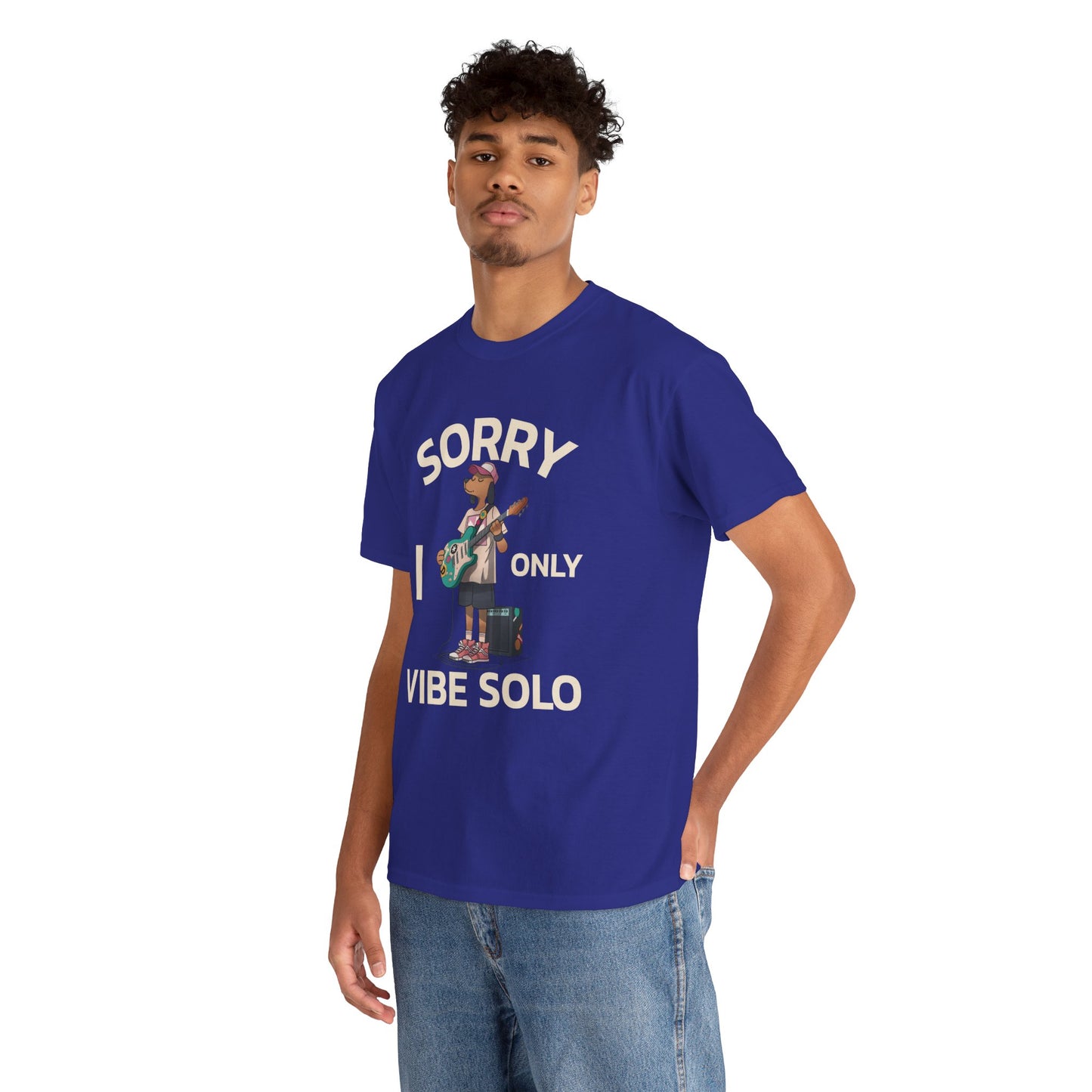 Unisex Heavy Cotton Tee | Sorry I Only Vibe Solo